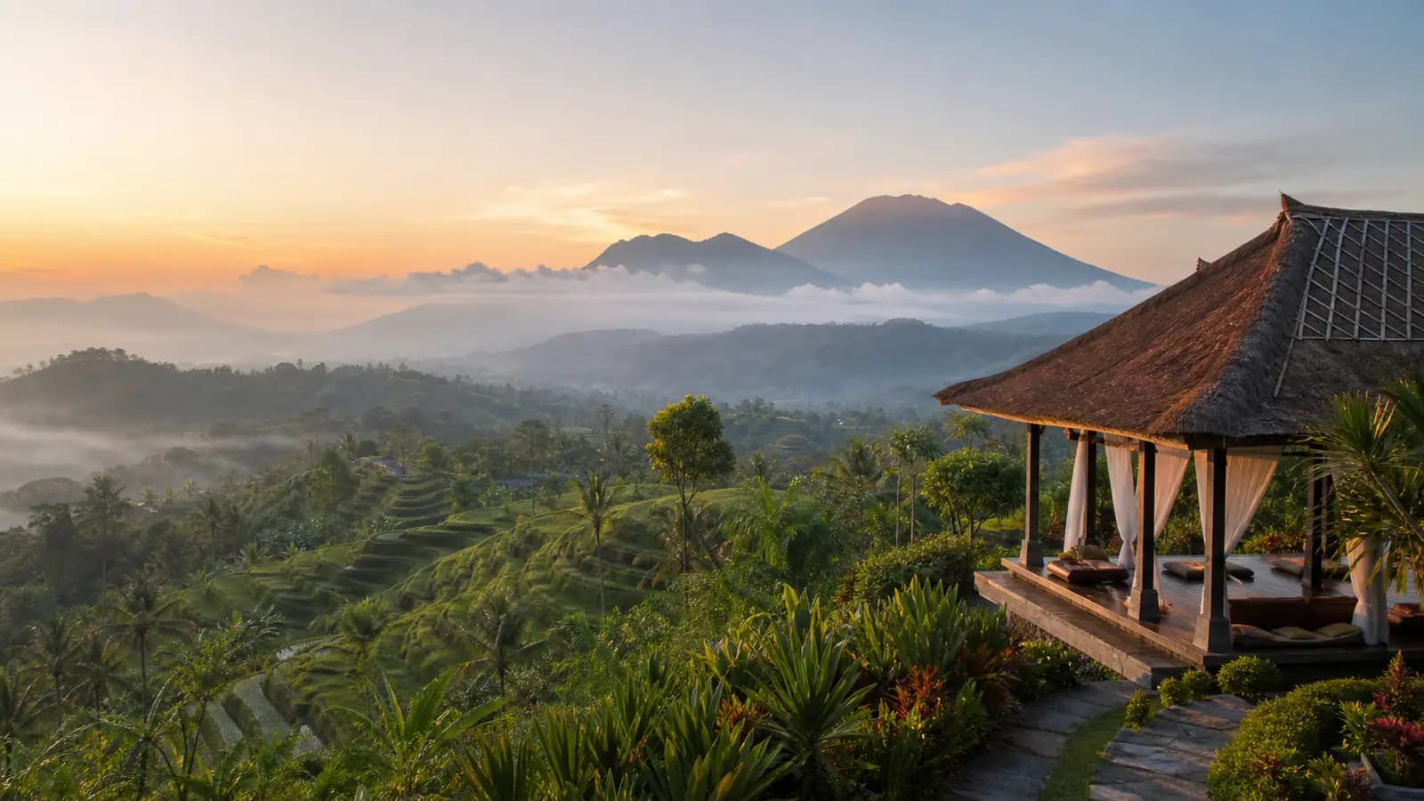 Yoga Retreats Bali 2027 Planning Guide North Bali highlands and yoga pavilion at sunrise for a 2027 retreat planning guide