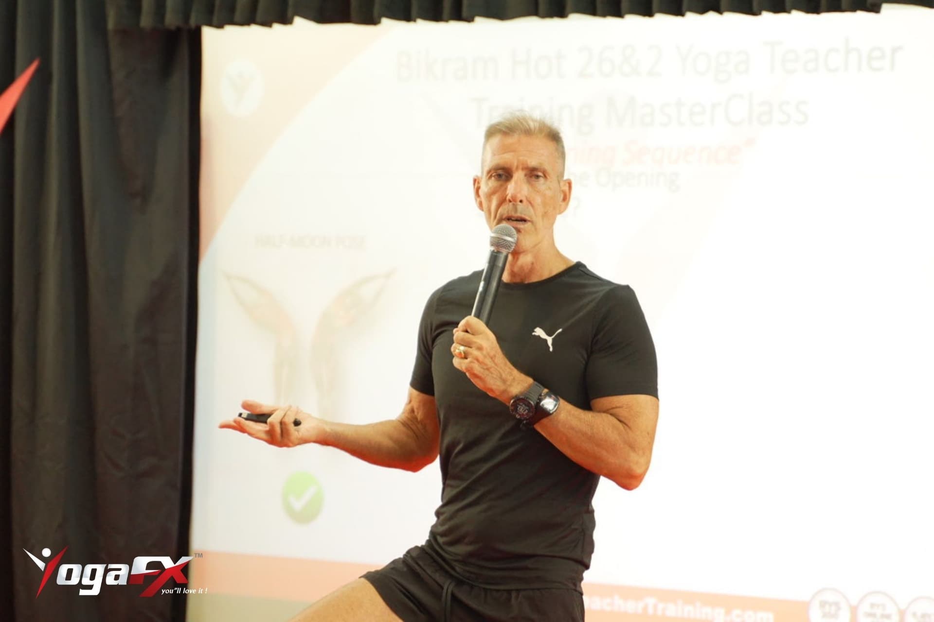 Mr Ian Terry Leading a YogaFX Masterclass Mr Ian Terry teaching a YogaFX yoga teacher masterclass
