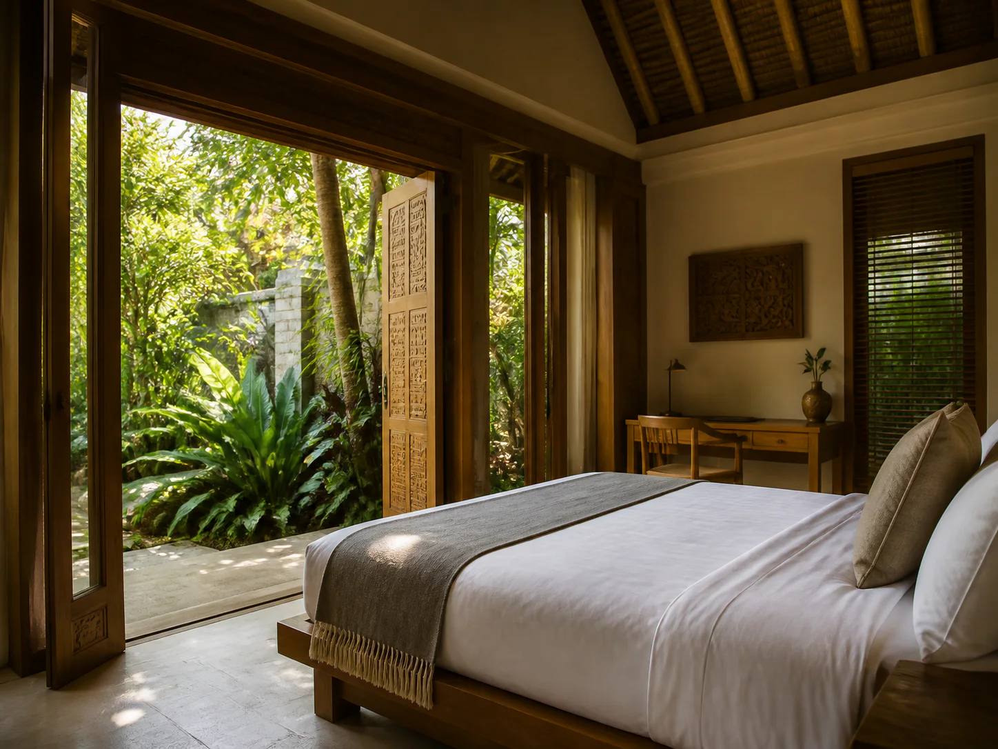 Private jungle villa suite at a boutique yoga retreat in Bali Private jungle villa suite at a boutique yoga retreat in Bali
