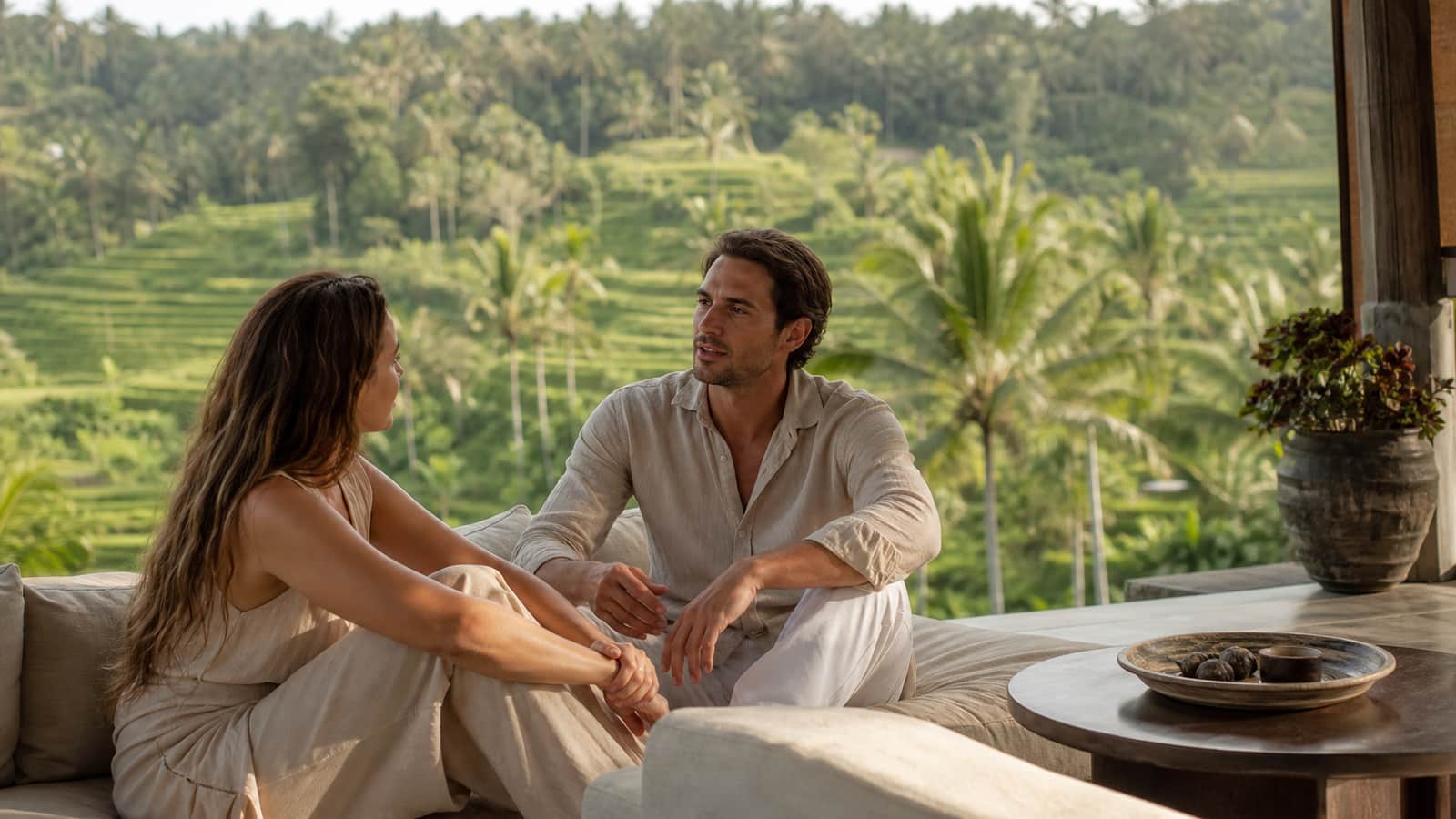 Guests during a shared reset session at a private North Bali sanctuary retreat