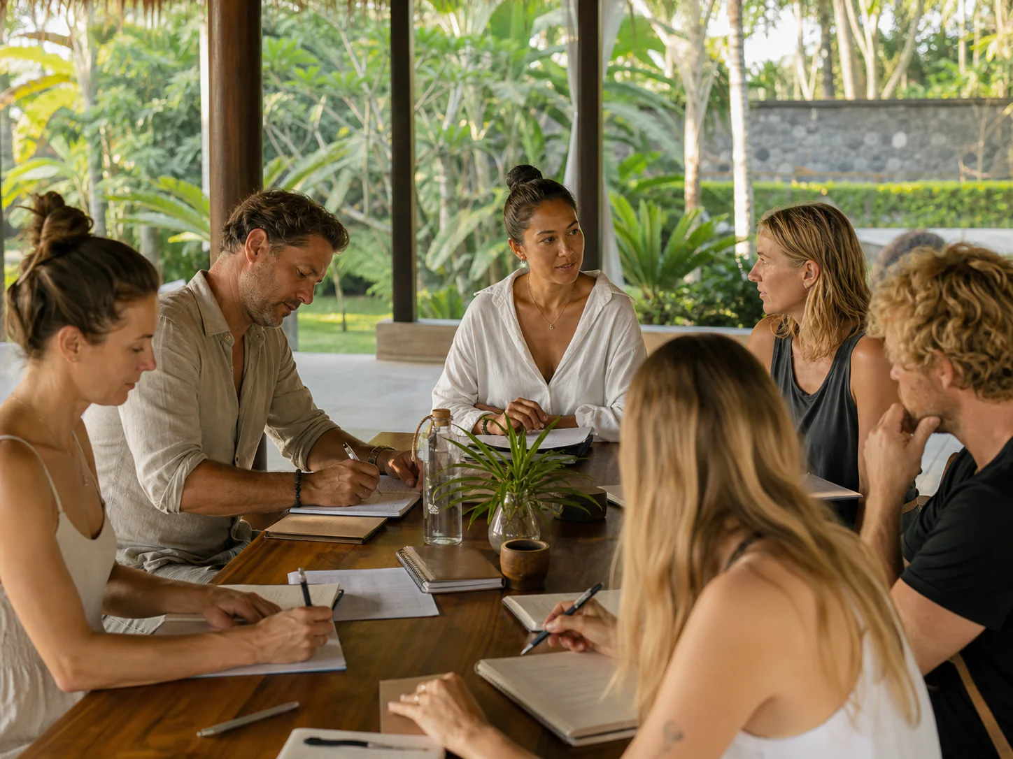 Integration Workshop - Day 5 Guests working through their post-retreat integration plan during a Day 5 workshop