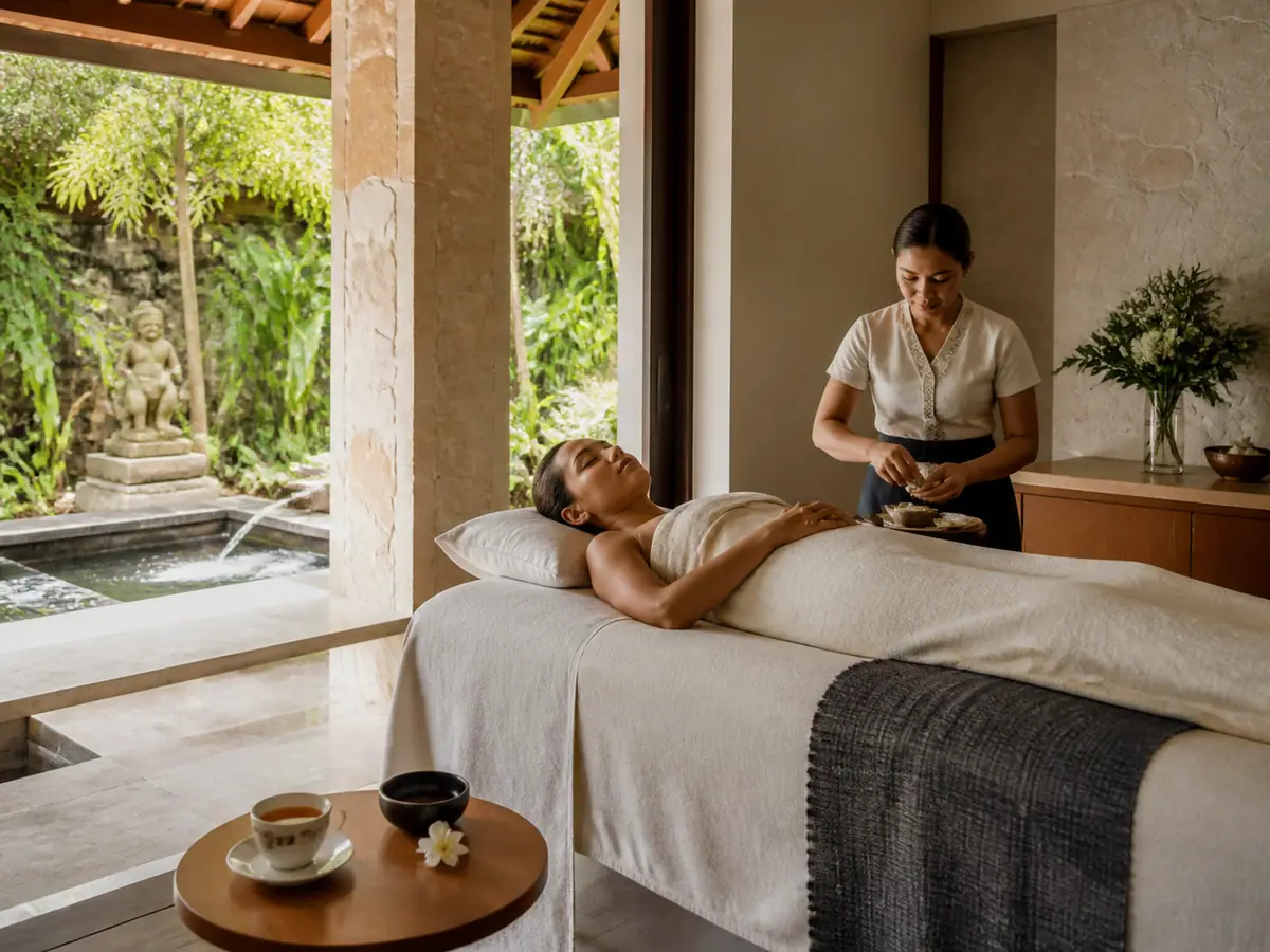 Yoga Luxury Retreat Bali Spa Experience Garden spa experience at a yoga luxury Retreat in Bali